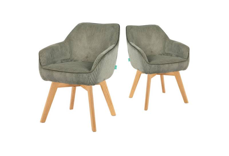 DUBI Möbel Drehstuhl Mika-Jara 2er-Set, Federkern, Eiche geölt, 360° drehbar im 2er-Set DUBI Möbel Drehstuhl Mika-Jara 2er-Set, Federkern, Eiche geölt, 360° drehbar im 2er-Set von DUBI Möbel