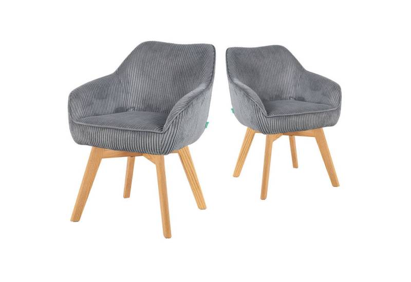 DUBI Möbel Drehstuhl Mika-Jara 2er-Set, Federkern, Eiche geölt, 360° drehbar im 2er-Set DUBI Möbel Drehstuhl Mika-Jara 2er-Set, Federkern, Eiche geölt, 360° drehbar im 2er-Set von DUBI Möbel