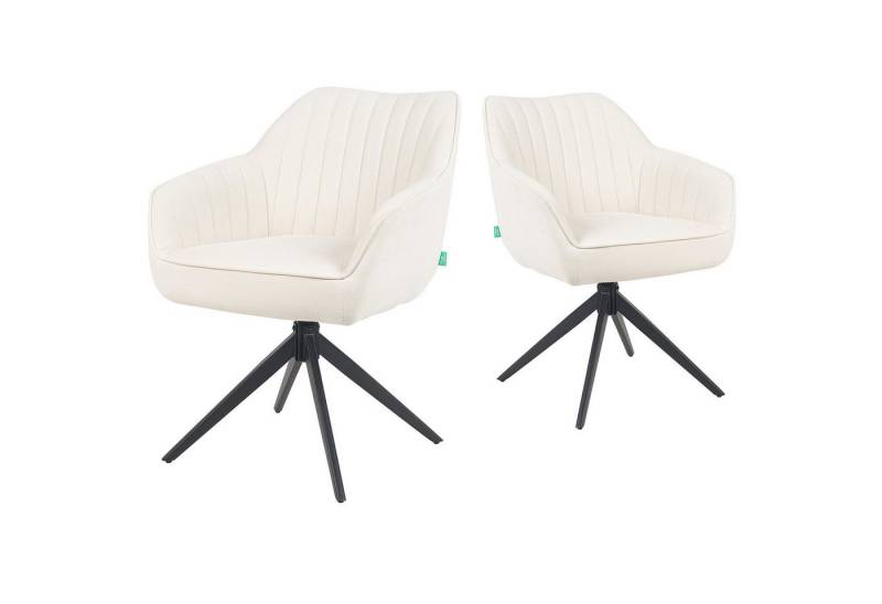 DUBI Möbel Drehstuhl Mika-Kian 2er-Set, Federkern, pulverbeschichtet, 360° drehbar im 2er-Set DUBI Möbel Drehstuhl Mika-Kian 2er-Set, Federkern, pulverbeschichtet, 360° drehbar im 2er-Set von DUBI Möbel
