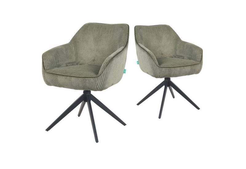 DUBI Möbel Drehstuhl Mika-Kian 2er-Set, Federkern, pulverbeschichtet, 360° drehbar im 2er-Set DUBI Möbel Drehstuhl Mika-Kian 2er-Set, Federkern, pulverbeschichtet, 360° drehbar im 2er-Set von DUBI Möbel