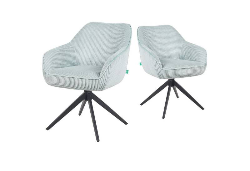 DUBI Möbel Drehstuhl Mika-Kian 2er-Set, Federkern, pulverbeschichtet, 360° drehbar im 2er-Set DUBI Möbel Drehstuhl Mika-Kian 2er-Set, Federkern, pulverbeschichtet, 360° drehbar im 2er-Set von DUBI Möbel