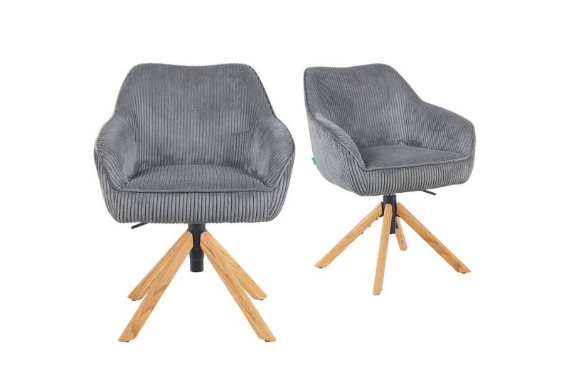 DUBI Möbel Drehstuhl Mika-Olea 2er-Set, Federkern, Eiche geölt, 360° drehbar & höhenverstellbar im 2er-Set DUBI Möbel Drehstuhl Mika-Olea 2er-Set, Federkern, Eiche geölt, 360° drehbar & höhenverstellbar im 2er-Set von DUBI Möbel