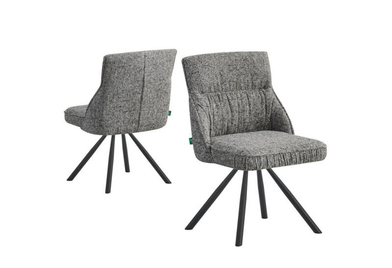 DUBI Möbel Drehstuhl SERINA, 180° drehbar mit Rückholfunktion 2er-Set von DUBI Möbel