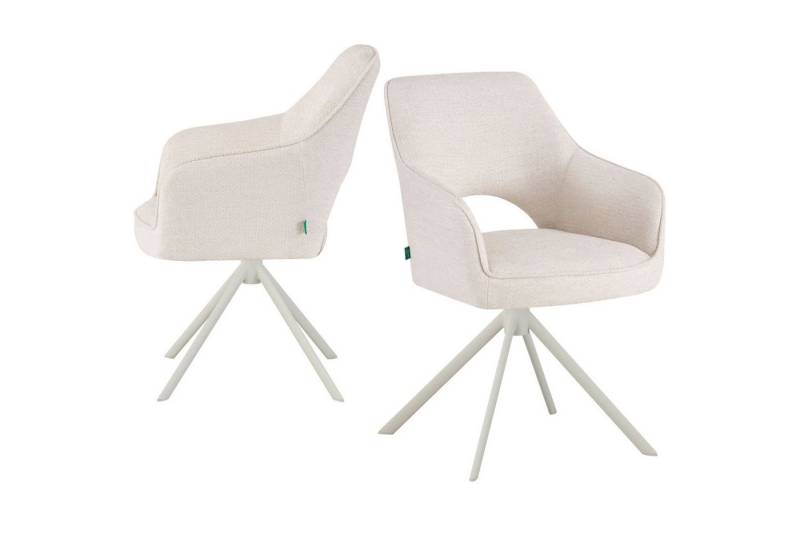 DUBI Möbel Drehstuhl THOMAS-CLEO, 360° drehbar mit Rückholfunktion 2er-Set von DUBI Möbel