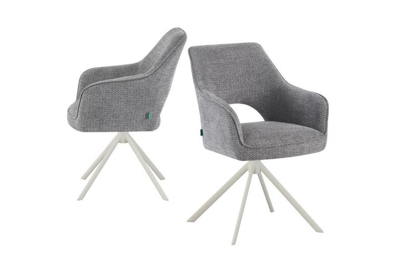 DUBI Möbel Drehstuhl THOMAS-CLEO, 360° drehbar mit Rückholfunktion 2er-Set von DUBI Möbel