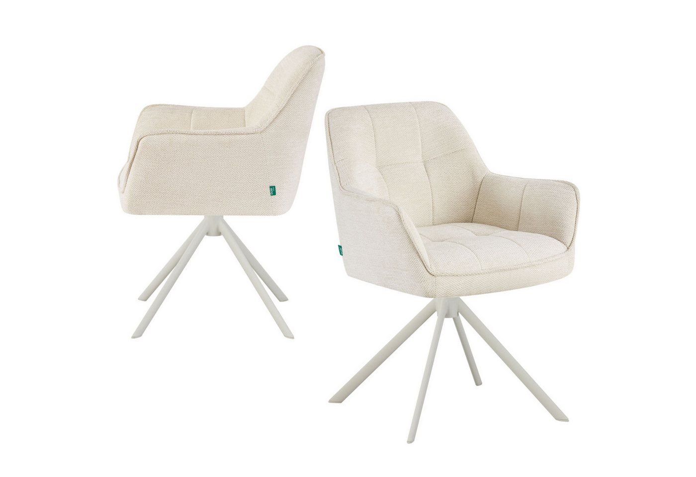 DUBI Möbel Drehstuhl THOMAS-DINA, 360° drehbar mit Rückholfunktion 2er-Set DUBI Möbel Drehstuhl THOMAS-DINA, 360° drehbar mit Rückholfunktion 2er-Set von DUBI Möbel