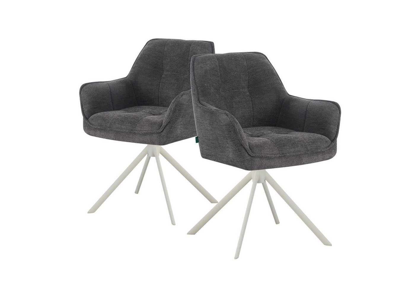DUBI Möbel Drehstuhl THOMAS-DINA, 360° drehbar mit Rückholfunktion 2er-Set DUBI Möbel Drehstuhl THOMAS-DINA, 360° drehbar mit Rückholfunktion 2er-Set von DUBI Möbel