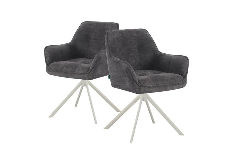DUBI Möbel Drehstuhl THOMAS-DINA, 360° drehbar mit Rückholfunktion 2er-Set von DUBI Möbel