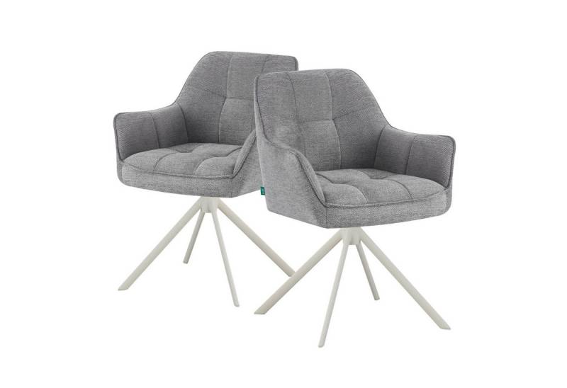 DUBI Möbel Drehstuhl THOMAS-DINA, 360° drehbar mit Rückholfunktion 2er-Set von DUBI Möbel