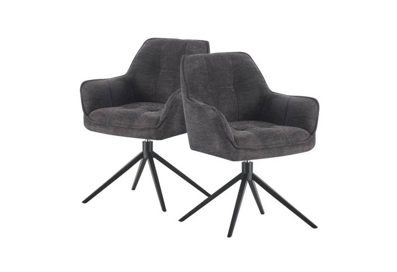 DUBI Möbel Drehstuhl THOMAS-MIRA, 360° drehbar mit Rückholfunktion 2er-Set von DUBI Möbel