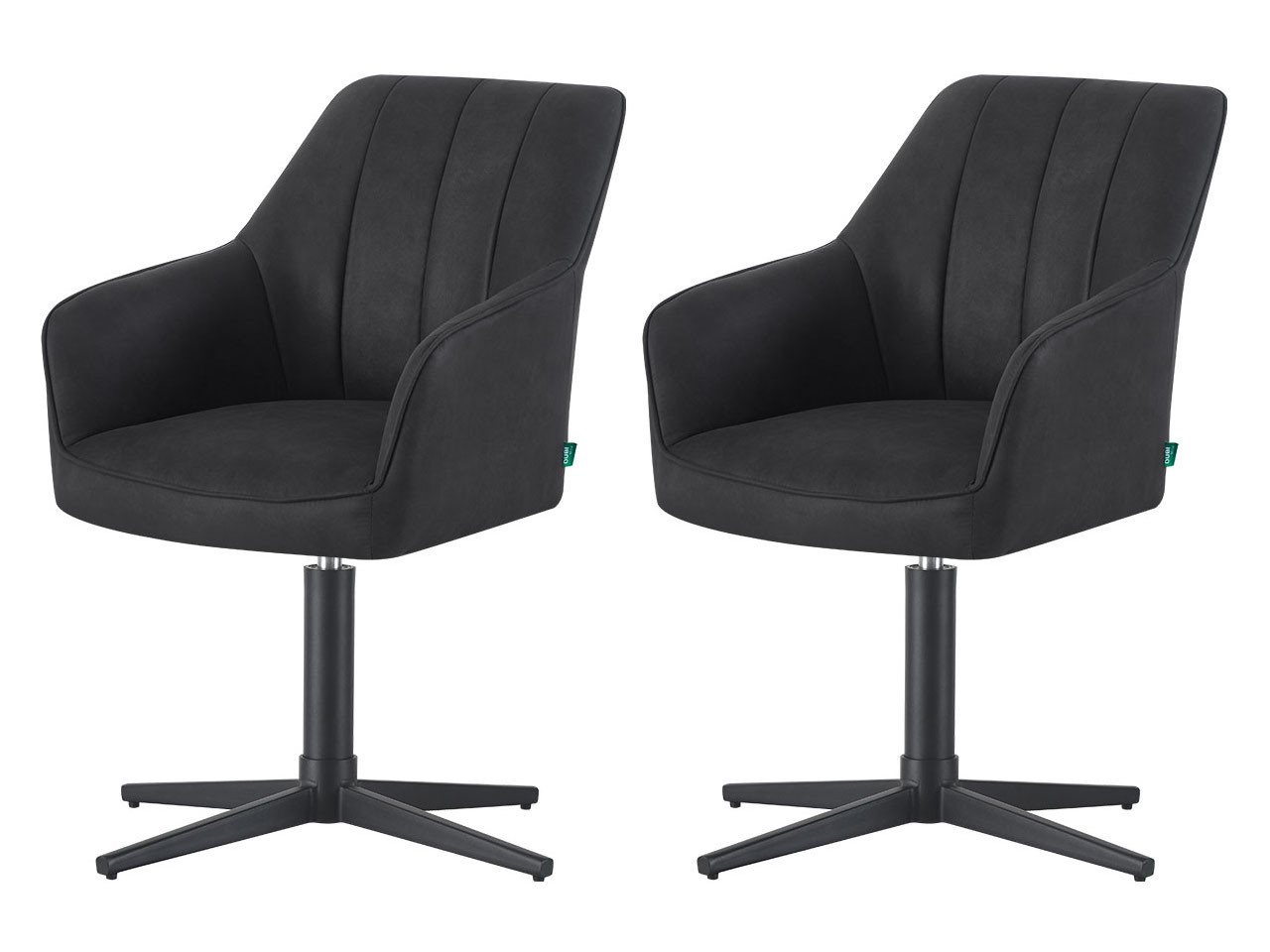 DUBI Möbel Drehstuhl THOMAS-NIKA 2er-Set, verschiedene Gestelle, Federkern, 2er-Set DUBI Möbel Drehstuhl THOMAS-NIKA 2er-Set, verschiedene Gestelle, Federkern, 2er-Set von DUBI Möbel