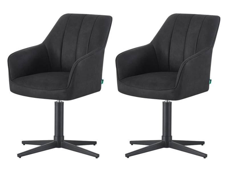 DUBI Möbel Drehstuhl THOMAS-NIKA 2er-Set, verschiedene Gestelle, Federkern, 2er-Set DUBI Möbel Drehstuhl THOMAS-NIKA 2er-Set, verschiedene Gestelle, Federkern, 2er-Set von DUBI Möbel