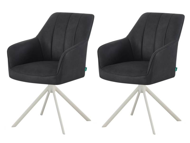 DUBI Möbel Drehstuhl THOMAS-NIKA 2er-Set, verschiedene Gestelle, Federkern, 2er-Set DUBI Möbel Drehstuhl THOMAS-NIKA 2er-Set, verschiedene Gestelle, Federkern, 2er-Set von DUBI Möbel