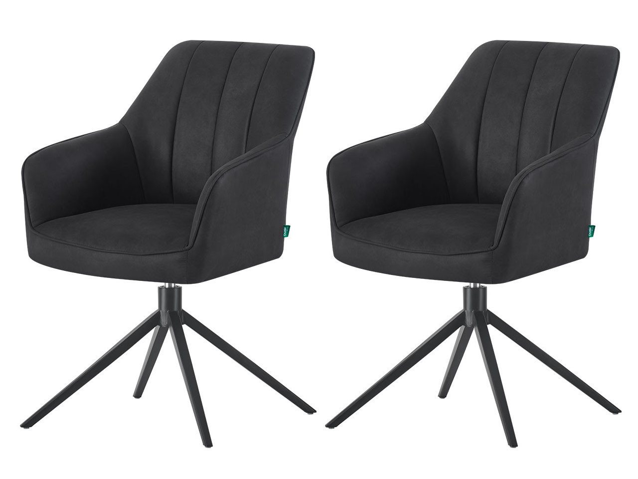 DUBI Möbel Drehstuhl THOMAS-NIKA 2er-Set, verschiedene Gestelle, Federkern, 2er-Set DUBI Möbel Drehstuhl THOMAS-NIKA 2er-Set, verschiedene Gestelle, Federkern, 2er-Set von DUBI Möbel