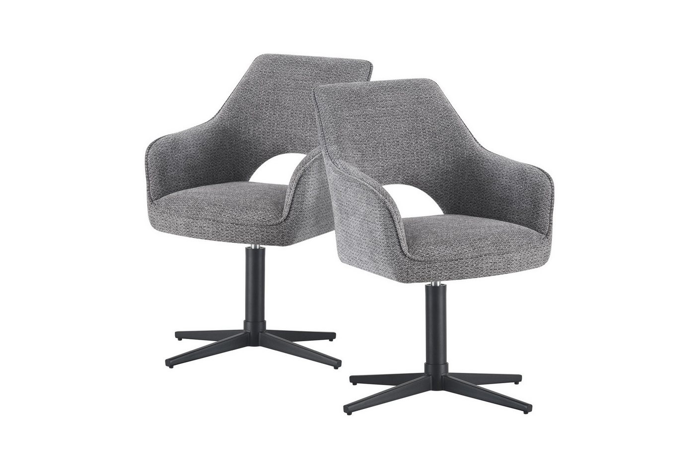 DUBI Möbel Drehstuhl THOMAS-NOVA 2er-Set, X-Gestell 360° drehbar mit Rückholfunktion 2er-Set DUBI Möbel Drehstuhl THOMAS-NOVA 2er-Set, X-Gestell 360° drehbar mit Rückholfunktion 2er-Set von DUBI Möbel