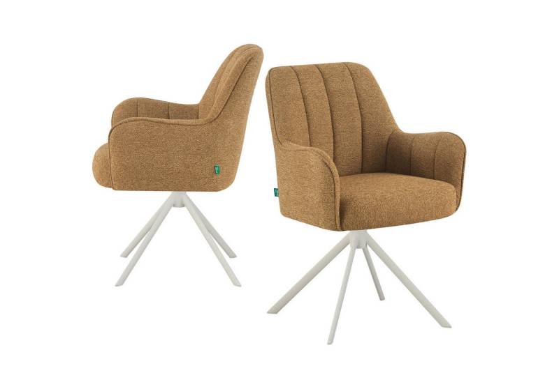 DUBI Möbel Drehstuhl THOMAS-ZURI, 360° drehbar mit Rückholfunktion 2er-Set von DUBI Möbel
