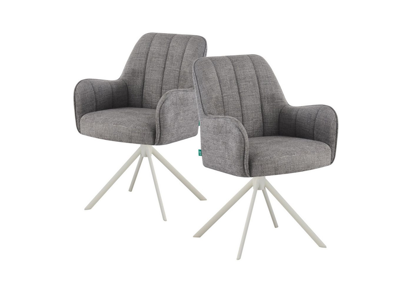 DUBI Möbel Drehstuhl THOMAS-ZURI, 360° drehbar mit Rückholfunktion 2er-Set DUBI Möbel Drehstuhl THOMAS-ZURI, 360° drehbar mit Rückholfunktion 2er-Set von DUBI Möbel