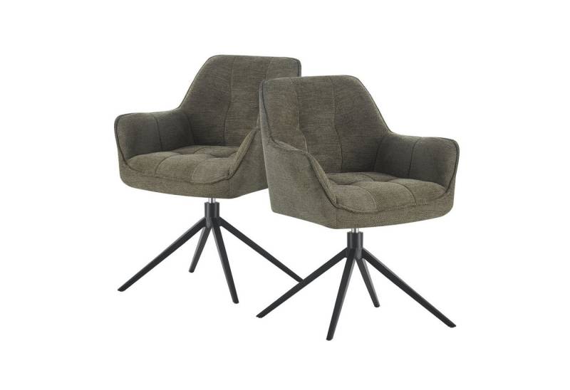 DUBI Möbel Drehstuhl THOMAS-MIRA, 360° drehbar mit Rückholfunktion 2er-Set von DUBI Möbel