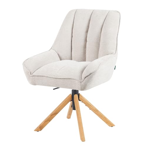 DUBI Möbel Esszimmerstuhl Mika-Hedi, Creme, Gestell 360° drehbar, höhenverstellbar, Eiche geölt Natur DUBI Möbel Esszimmerstuhl Mika-Hedi, Creme, Gestell 360° drehbar, höhenverstellbar, Eiche geölt Natur von DUBI Möbel