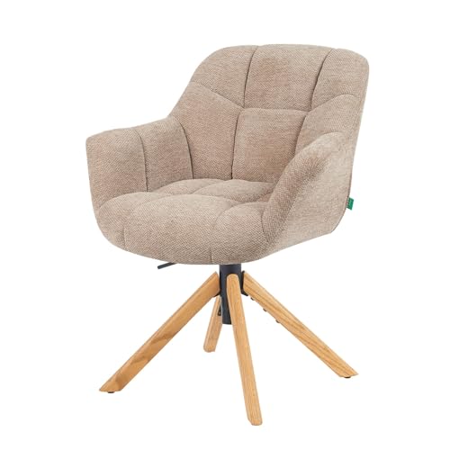 DUBI Möbel Esszimmerstuhl Mika-Iven, Beige, Gestell 360° drehbar, höhenverstellbar, Eiche geölt Natur DUBI Möbel Esszimmerstuhl Mika-Iven, Beige, Gestell 360° drehbar, höhenverstellbar, Eiche geölt Natur von DUBI Möbel