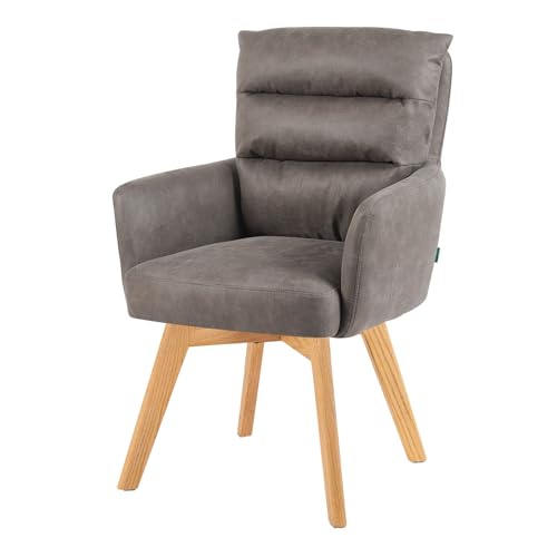 DUBI Möbel Esszimmerstuhl Mika-Joni, Taupe, Gestell 360° drehbar Eiche geölt Natur DUBI Möbel Esszimmerstuhl Mika-Joni, Taupe, Gestell 360° drehbar Eiche geölt Natur von DUBI Möbel