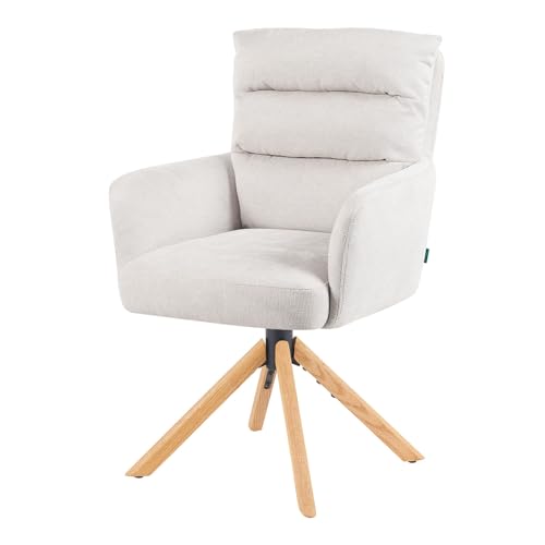 DUBI Möbel Esszimmerstuhl Mika-Jule, Creme, Gestell 360° drehbar, Rückstellfunktion, Eiche geölt Natur DUBI Möbel Esszimmerstuhl Mika-Jule, Creme, Gestell 360° drehbar, Rückstellfunktion, Eiche geölt Natur von DUBI Möbel