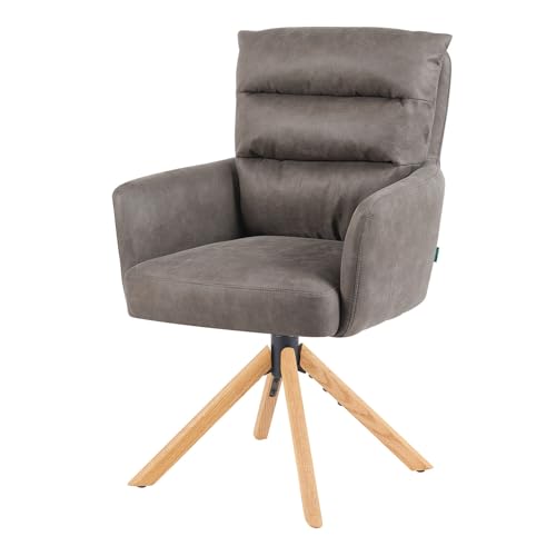 DUBI Möbel Esszimmerstuhl Mika-Jule, Taupe, Gestell 360° drehbar, Rückstellfunktion, Eiche geölt Natur DUBI Möbel Esszimmerstuhl Mika-Jule, Taupe, Gestell 360° drehbar, Rückstellfunktion, Eiche geölt Natur von DUBI Möbel