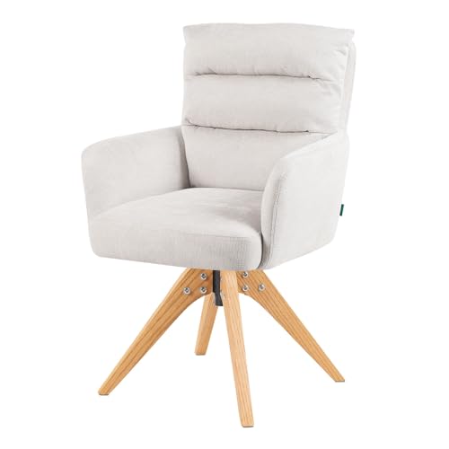 DUBI Möbel Esszimmerstuhl Mika-Juna, Creme, Gestell 360° drehbar Eiche geölt Natur DUBI Möbel Esszimmerstuhl Mika-Juna, Creme, Gestell 360° drehbar Eiche geölt Natur von DUBI Möbel