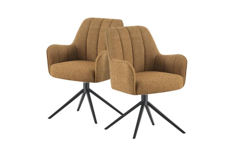 DUBI Möbel Drehstuhl THOMAS-ZARA, 360° drehbar mit Rückholfunktion 2er-Set von DUBI Möbel
