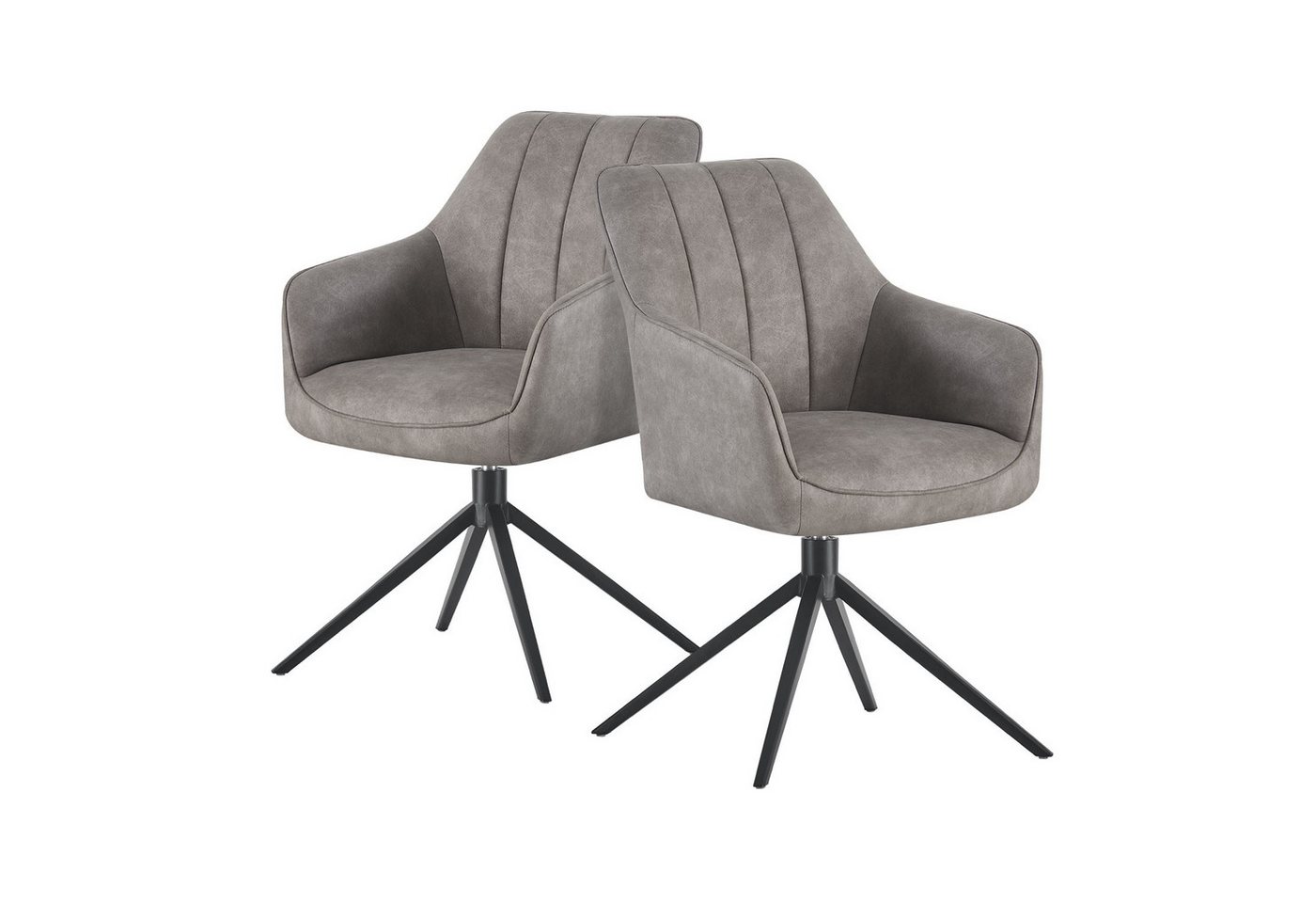 DUBI Möbel Drehstuhl THOMAS-MILA, 360° drehbar mit Rückholfunktion 2er-Set DUBI Möbel Drehstuhl THOMAS-MILA, 360° drehbar mit Rückholfunktion 2er-Set von DUBI Möbel