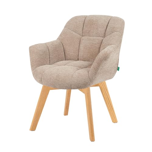 DUBI Möbel Mika-AVA Esszimmerstuhl drehbar – Eiche massiv geölt Natur, 360°-Drehgestell, mit Armlehnen, Komfortpolsterung, abriebfester Stoff Beige, bis 150 kg, Schminksessel, skandinavisch DUBI Möbel Mika-AVA Esszimmerstuhl drehbar – Eiche massiv geölt Natur, 360°-Drehgestell, mit Armlehnen, Komfortpolsterung, abriebfester Stoff Beige, bis 150 kg, Schminksessel, skandinavisch von DUBI Möbel