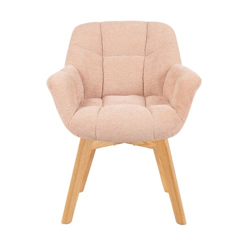 DUBI Möbel Mika-AVA Esszimmerstuhl drehbar – Eiche massiv geölt Natur, 360°-Drehgestell, mit Armlehnen, Komfortpolsterung, abriebfester Stoff Rosa, bis 150 kg, Schminksessel, skandinavisch DUBI Möbel Mika-AVA Esszimmerstuhl drehbar – Eiche massiv geölt Natur, 360°-Drehgestell, mit Armlehnen, Komfortpolsterung, abriebfester Stoff Rosa, bis 150 kg, Schminksessel, skandinavisch von DUBI Möbel
