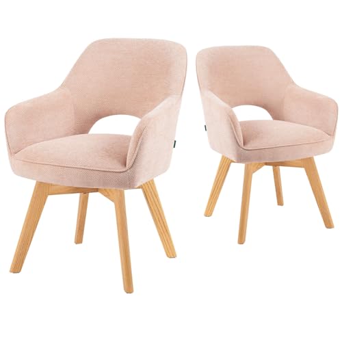 DUBI Möbel Mika-Lena Esszimmerstühle drehbar 2er-Set – Eiche massiv geölt Natur, 360°-Drehgestell, abriebfester Stoff Rosa, Komfortpolsterung, bis 150 kg geprüft, Gastro-Qualität, modular DUBI Möbel Mika-Lena Esszimmerstühle drehbar 2er-Set – Eiche massiv geölt Natur, 360°-Drehgestell, abriebfester Stoff Rosa, Komfortpolsterung, bis 150 kg geprüft, Gastro-Qualität, modular von DUBI Möbel