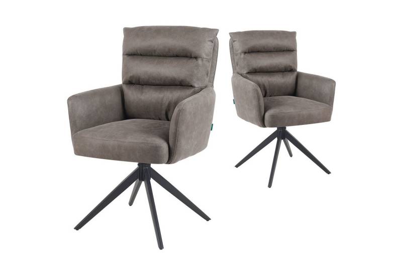 DUBI Möbel Polsterstuhl Mika-Alva, Federkern, pulverbeschichtet, 360° drehbar im 2er-Set DUBI Möbel Polsterstuhl Mika-Alva, Federkern, pulverbeschichtet, 360° drehbar im 2er-Set von DUBI Möbel