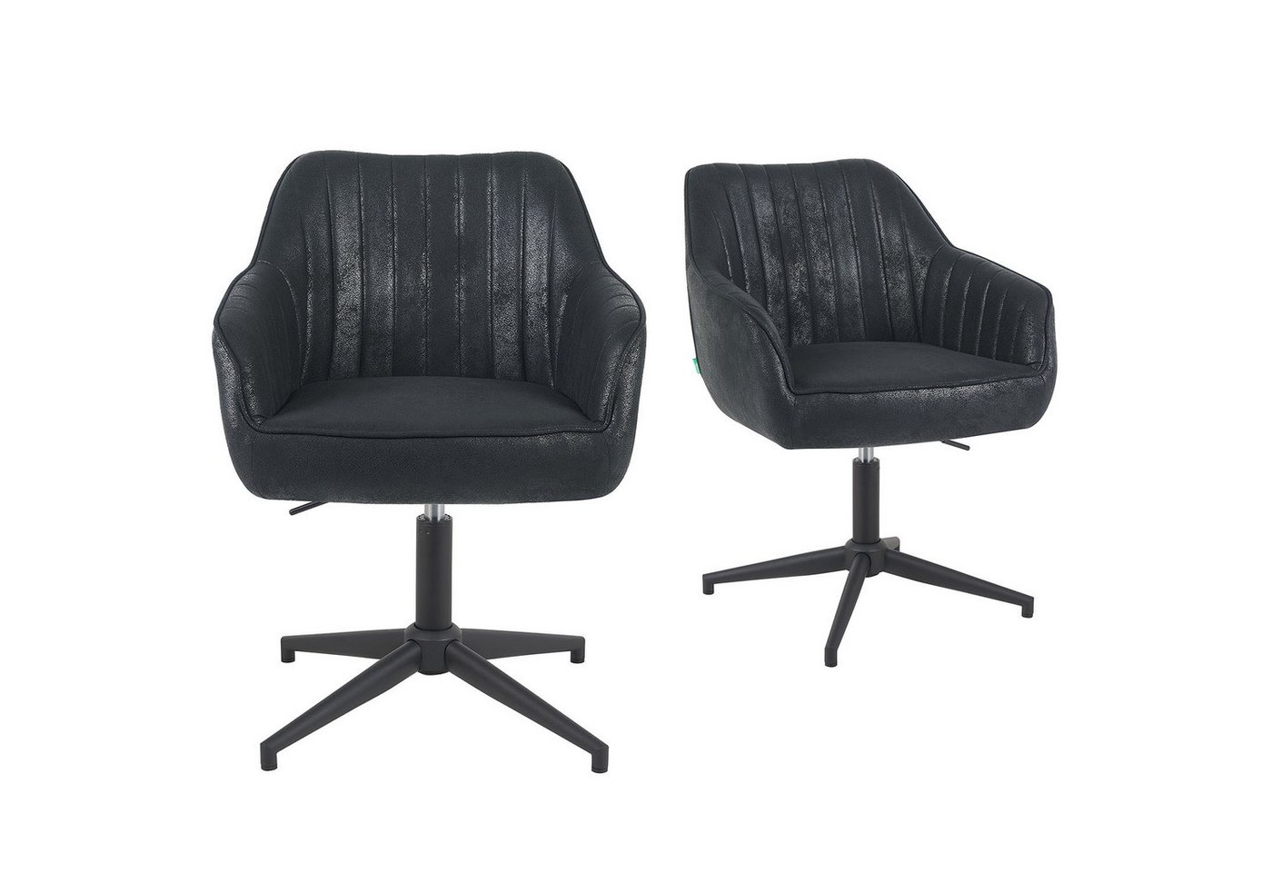 DUBI Möbel Polsterstuhl Mika-Caro 2er-Set, Federkern, 360° drehbar & höhenverstellbar im 2er-Set DUBI Möbel Polsterstuhl Mika-Caro 2er-Set, Federkern, 360° drehbar & höhenverstellbar im 2er-Set von DUBI Möbel
