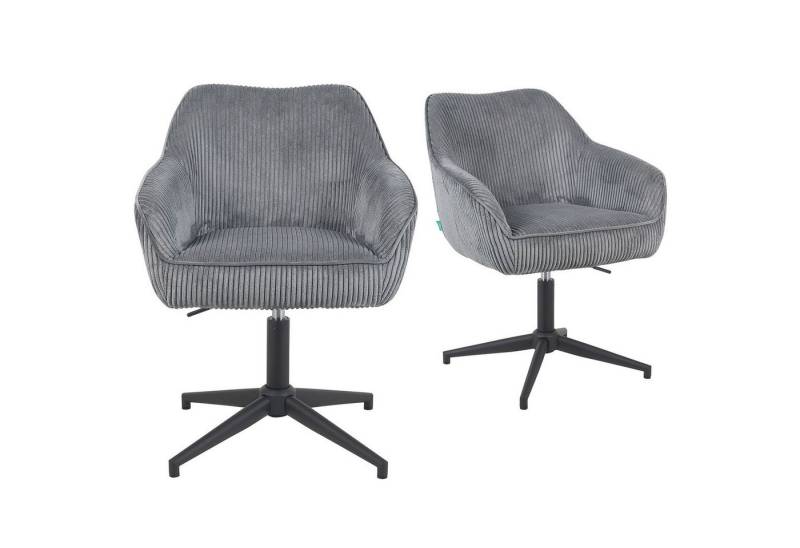 DUBI Möbel Polsterstuhl Mika-Caro 2er-Set, Federkern, 360° drehbar & höhenverstellbar im 2er-Set DUBI Möbel Polsterstuhl Mika-Caro 2er-Set, Federkern, 360° drehbar & höhenverstellbar im 2er-Set von DUBI Möbel