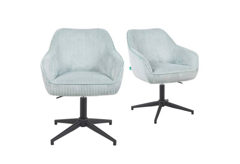 DUBI Möbel Polsterstuhl Mika-Caro 2er-Set, Federkern, 360° drehbar & höhenverstellbar im 2er-Set DUBI Möbel Polsterstuhl Mika-Caro 2er-Set, Federkern, 360° drehbar & höhenverstellbar im 2er-Set von DUBI Möbel