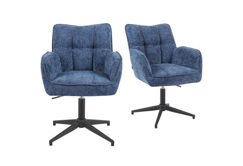 DUBI Möbel Polsterstuhl Mika-Daan 2er-Set, Federkern, pulverbeschichtet, 360° drehbar im 2er-Set DUBI Möbel Polsterstuhl Mika-Daan 2er-Set, Federkern, pulverbeschichtet, 360° drehbar im 2er-Set von DUBI Möbel