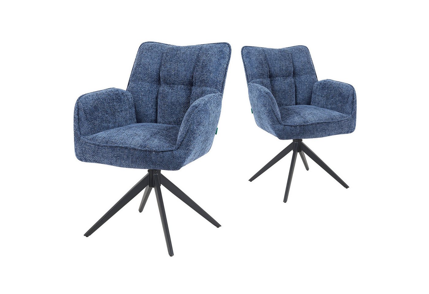 DUBI Möbel Drehstuhl Mika-Enya, Federkern, pulverbeschichtet, 360° drehbar im 2er-Set DUBI Möbel Drehstuhl Mika-Enya, Federkern, pulverbeschichtet, 360° drehbar im 2er-Set von DUBI Möbel