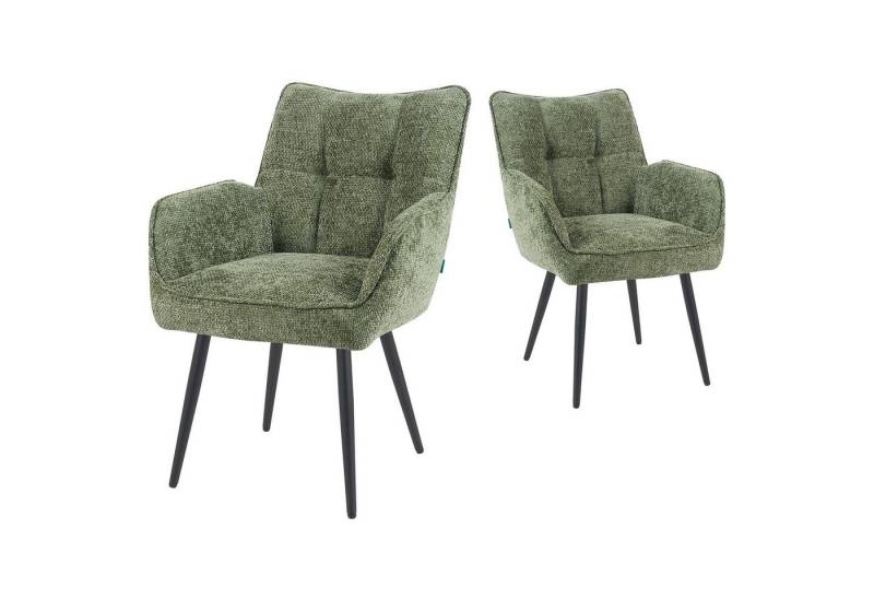 DUBI Möbel Polsterstuhl Mika-Enya 2er-Set, Federkern, pulverbeschichtet, 360° drehbar im 2er-Set DUBI Möbel Polsterstuhl Mika-Enya 2er-Set, Federkern, pulverbeschichtet, 360° drehbar im 2er-Set von DUBI Möbel