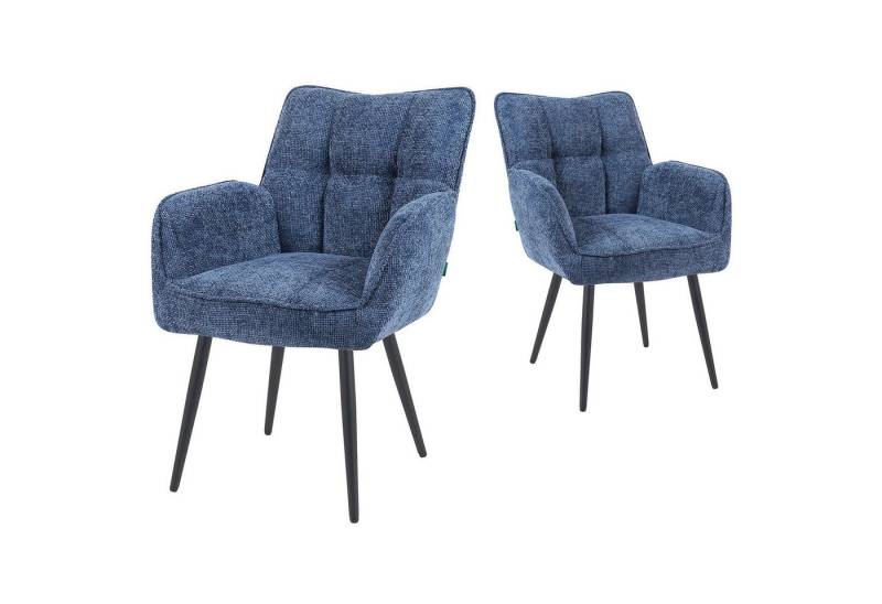 DUBI Möbel Polsterstuhl Mika-Enya 2er-Set, Federkern, pulverbeschichtet, 360° drehbar im 2er-Set DUBI Möbel Polsterstuhl Mika-Enya 2er-Set, Federkern, pulverbeschichtet, 360° drehbar im 2er-Set von DUBI Möbel