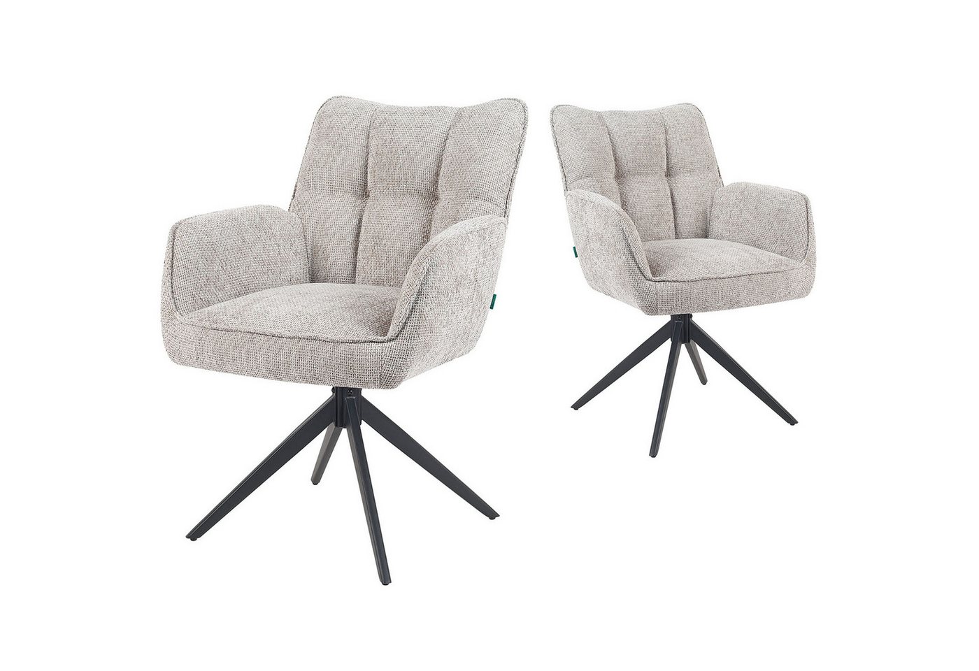 DUBI Möbel Drehstuhl Mika-Enya, Federkern, pulverbeschichtet, 360° drehbar im 2er-Set DUBI Möbel Drehstuhl Mika-Enya, Federkern, pulverbeschichtet, 360° drehbar im 2er-Set von DUBI Möbel