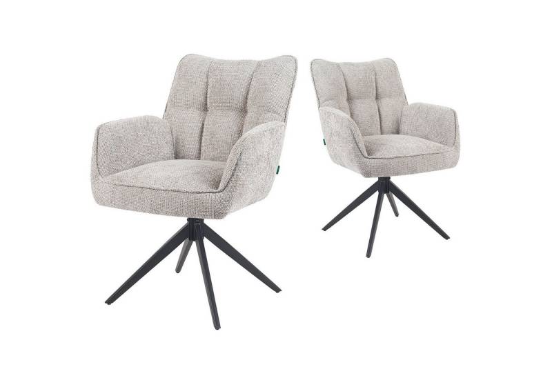 DUBI Möbel Drehstuhl Mika-Enya, Federkern, pulverbeschichtet, 360° drehbar im 2er-Set DUBI Möbel Drehstuhl Mika-Enya, Federkern, pulverbeschichtet, 360° drehbar im 2er-Set von DUBI Möbel