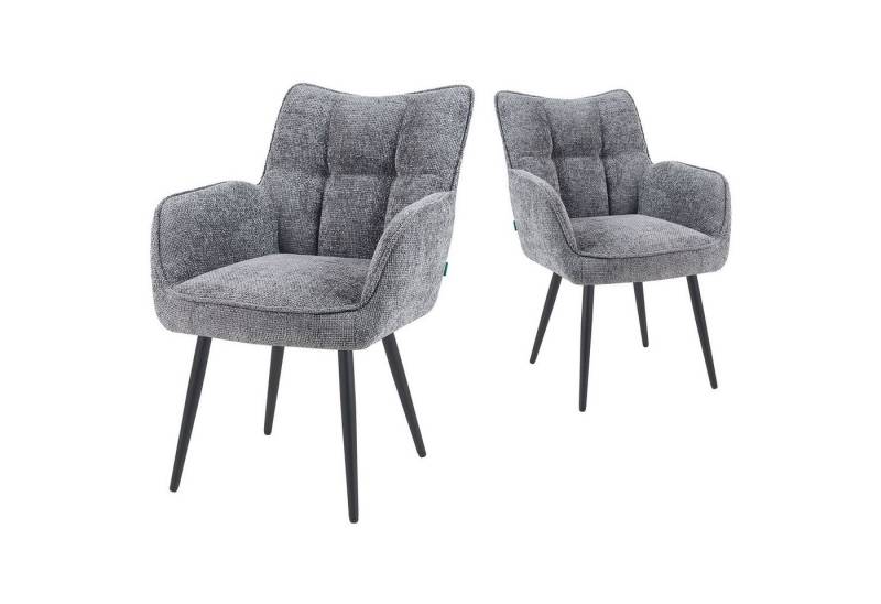 DUBI Möbel Polsterstuhl Mika-Enya 2er-Set, Federkern, pulverbeschichtet, 360° drehbar im 2er-Set DUBI Möbel Polsterstuhl Mika-Enya 2er-Set, Federkern, pulverbeschichtet, 360° drehbar im 2er-Set von DUBI Möbel