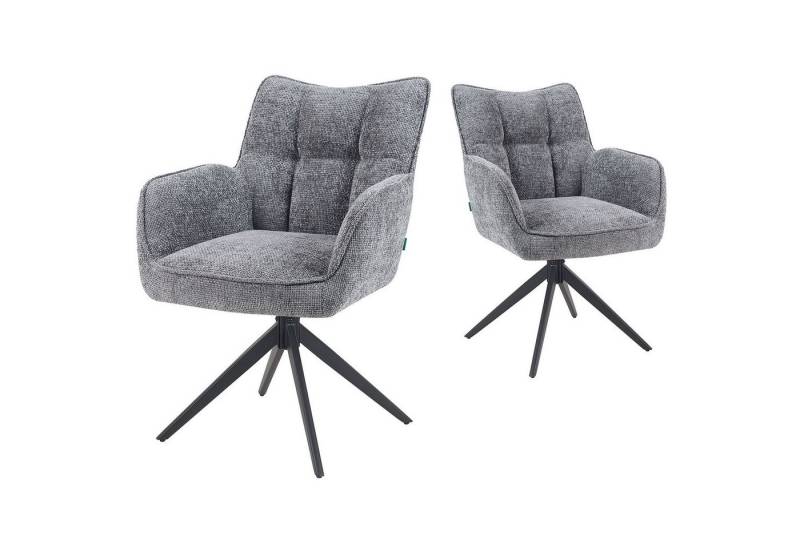 DUBI Möbel Drehstuhl Mika-Enya, Federkern, pulverbeschichtet, 360° drehbar im 2er-Set DUBI Möbel Drehstuhl Mika-Enya, Federkern, pulverbeschichtet, 360° drehbar im 2er-Set von DUBI Möbel