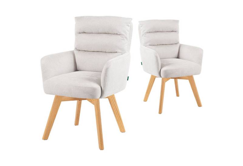 DUBI Möbel Polsterstuhl Mika-Juna 2er-Set, Federkern, Eiche geölt, 360° drehbar im 2er-Set DUBI Möbel Polsterstuhl Mika-Juna 2er-Set, Federkern, Eiche geölt, 360° drehbar im 2er-Set von DUBI Möbel