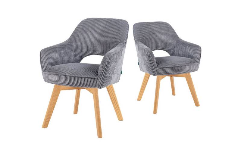DUBI Möbel Polsterstuhl Mika-Lena 2er-Set, Federkern, Eiche geölt, 360° drehbar im 2er-Set DUBI Möbel Polsterstuhl Mika-Lena 2er-Set, Federkern, Eiche geölt, 360° drehbar im 2er-Set von DUBI Möbel