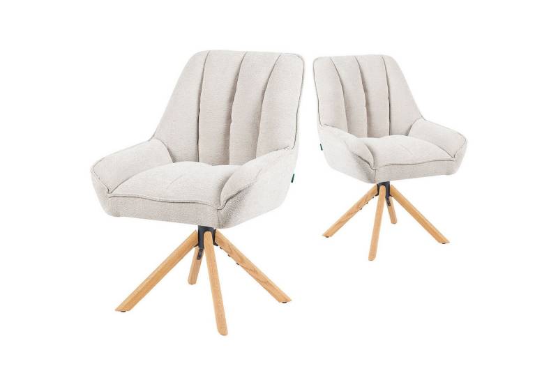 DUBI Möbel Polsterstuhl Mika-Leon, Federkern, Eiche geölt, 360° drehbar, Rückstellfunktion im 2er-Set DUBI Möbel Polsterstuhl Mika-Leon, Federkern, Eiche geölt, 360° drehbar, Rückstellfunktion im 2er-Set von DUBI Möbel