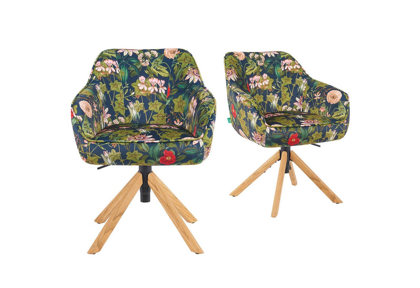 DUBI Möbel Polsterstuhl Mika-Luis, Federkern, Eiche geölt, 360° drehbar & höhenverstellbar im 2er-Set DUBI Möbel Polsterstuhl Mika-Luis, Federkern, Eiche geölt, 360° drehbar & höhenverstellbar im 2er-Set von DUBI Möbel