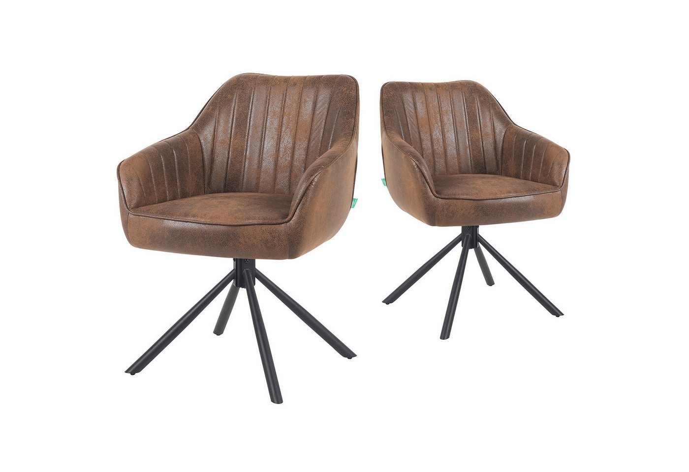 DUBI Möbel Polsterstuhl Mika-Maya 2er-Set, Federkern, pulverbeschichtet, 360° drehbar im 2er-Set DUBI Möbel Polsterstuhl Mika-Maya 2er-Set, Federkern, pulverbeschichtet, 360° drehbar im 2er-Set von DUBI Möbel
